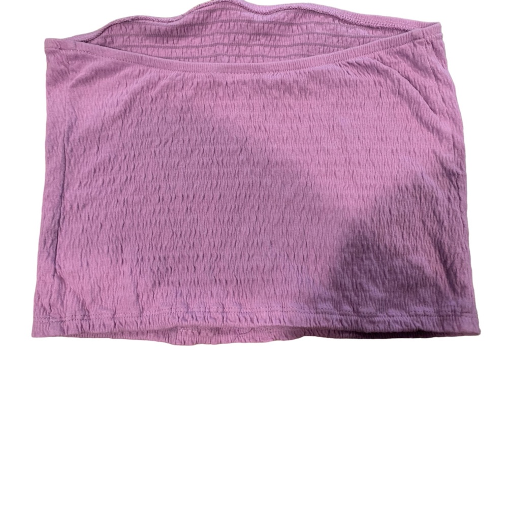 American Eagle smocked tube top purple pink small